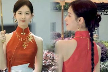 Take a Look at Chen Duling’s Off-Shoulder Hanfu Look
