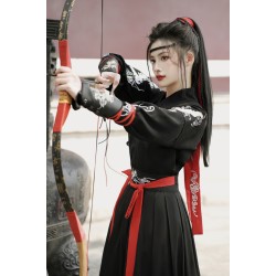 Clouds & Cranes 黑云飞鹤 - New Chinese Hanfu Set