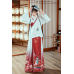 Christmas Tree 圣诞树 - Han Element Hanfu Top & Cross Collar Mamian Skirt Set