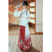 Christmas Tree 圣诞树 - Han Element Hanfu Top & Cross Collar Mamian Skirt Set