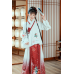 Christmas Tree 圣诞树 - Han Element Hanfu Top & Cross Collar Mamian Skirt Set
