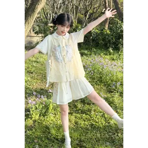 Ru Chi Tang 入池塘 - Han Chinese Element Hanfu Set