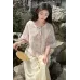 Zhen Feng Mian 枕风眠 - New Chinese Hanfu Pink Top & Wide-leg Pants Set