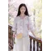 Zhen Feng Mian 枕风眠 - New Chinese Hanfu Pink Top & Wide-leg Pants Set