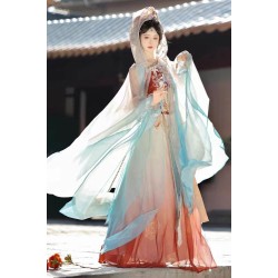 Desert Princess 大漠公主 - Dunhuang Style Exotic Hanfu Top & Skirt & Cape Set