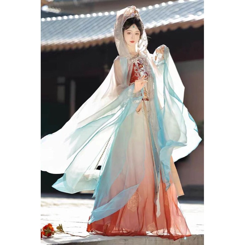 Desert Princess 大漠公主 - Dunhuang Style Exotic Hanfu Top & Skirt & Cape Set Desert Princess 大漠公主 - Dunhuang Style Exotic Hanfu Top & Skirt & Cape Set
