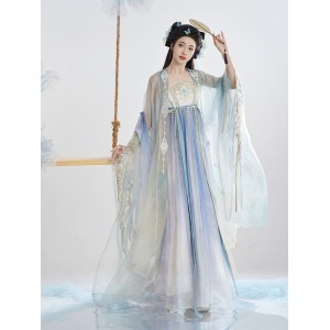 Illusory Butterfly 翎羽幻碟 - Tang Dynasty Hanfu Hezi Skirt