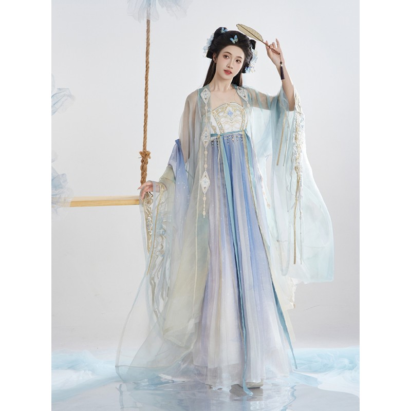 Illusory Butterfly 翎羽幻碟 - Tang Dynasty Hanfu Hezi Skirt Illusory Butterfly 翎羽幻碟 - Tang Dynasty Hanfu Hezi Skirt