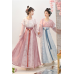 Little Tang Chun 小唐春 - Tang Dynasty Beizi Qiyao Bapo Skirt Hanfu