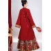 Hong Shu 红姝玉影 - Ming Style Wedding Hanfu Coat & Top & Mamian Skirt Set