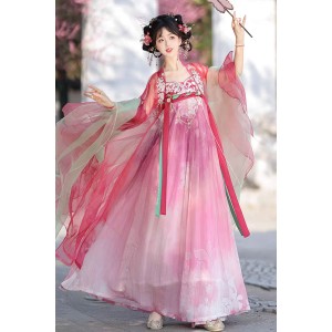 Spring Crimson 盈盈春绯 - Tang Dynasty Hanfu Qixiong Ruqun