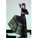 Shang Zhou 商周 - New Chinese Style Plus-size Water Drop Collar Top & Mamian Skirt Set