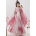Pink Peony 粉牡丹 - Tang Dynasty Hanfu Qixiong Hezi Skirt