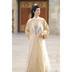 Gentle Jade 君如玉 - Tang Dynasty Round Collar Robe Hanfu