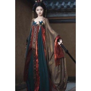Glazed Feather 琉璃羽 - Tang Dynasty Hanfu Qixiong Hezi Skirt