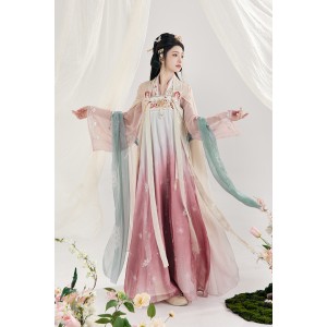 Peach Spring 桃许春色 - Tang Dynasty Hanfu Qixiong Ruqun