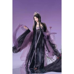 Black Camellia 黑山茶 - Tang Dynasty Hanfu Qixiong Ruqun