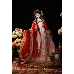 Luochuan Dream 洛川遗梦 - Tang Dynasty Hanfu Qixiong Hezi Skirt