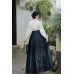 Deep Blue Mountain 青山黛 - New Chinese Style Top & Mamian Skirt Set Deep Blue Mountain 青山黛 - New Chinese Style Top & Mamian Skirt Set