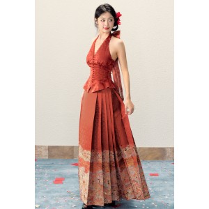 Springnote 一信笺春 - New Chinese Style Wedding Hanfu Mamian Skirt Outfut