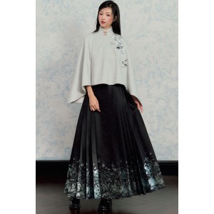 Enchanted Woodland 仙林迷踪 - New Chinese Style Stand Collar Cape & Mamian Skirt Set
