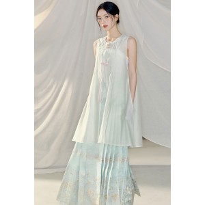 Sunlit Lychee 晴川荔荔 - New Chinese Style Long Bijia & Mamian Skirt Set