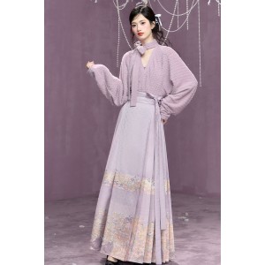 Mian Mian 绵绵 New Chinese Style Cross Collar Knit Top
