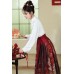 Phoenix Whirling 凤舞 - New Chinese Style Frog Buttons Stand Collar Mamian Skirt Set