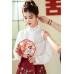 Phoenix Whirling 凤舞 - New Chinese Style Frog Buttons Stand Collar Mamian Skirt Set