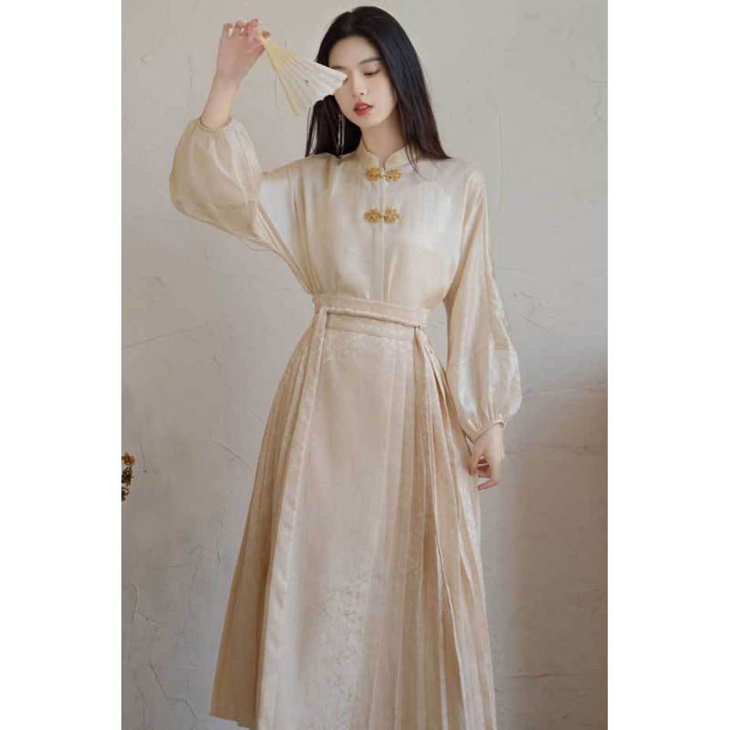 Jasmine Aroma 茉莉香 - New Chinese Style Top & Mamian Skirt Set Jasmine Aroma 茉莉香 - New Chinese Style Top & Mamian Skirt Set
