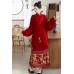 Golden Grapes 金葡萄 - New Chinese Style Wedding Hanfu Knitted Cardigan & Top & Mamian Skirt Set