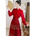 Golden Grapes 金葡萄 - New Chinese Style Wedding Hanfu Knitted Cardigan & Top & Mamian Skirt Set