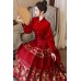Golden Grapes 金葡萄 - New Chinese Style Wedding Hanfu Knitted Cardigan & Top & Mamian Skirt Set