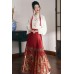 Phoenix Plume 凤羽 - New Chinese Style Straight Collar Engagement Attire Mamian Skirt Set Phoenix Plume 凤羽 - New Chinese Style Straight Collar Engagement Attire Mamian Skirt Set