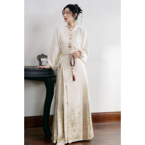 Courtyard Jade 庭玉 - New Chinese Style Top & Mamian Skirt Set