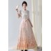 Gilded Pinkrose 鎏金玫瑰 - New Chinese Style Top & Mamian Skirt Set