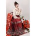 Que Lin 鹊临 - New Chinese Style Wedding Hanfu Top & Yunjian & Mamian Skirt Set Que Lin 鹊临 - New Chinese Style Wedding Hanfu Top & Yunjian & Mamian Skirt Set