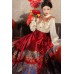 Blue Kite 翠鸢 - New Chinese Style Wedding Hanfu Top & Yunjian & Mamian Skirt Set
