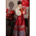 Blue Kite 翠鸢 - New Chinese Style Wedding Hanfu Top & Yunjian & Mamian Skirt Set