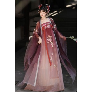 Plum Wine 梅子汐 - Tang Dynasty Hanfu Qixiong Hezi Skirt
