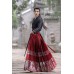Nanping Zhi 南屏志 - New Chinese Style Corss Collar Glittering  Mamian Skirt Set Nanping Zhi 南屏志 - New Chinese Style Corss Collar Glittering  Mamian Skirt Set
