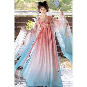 Fluttering Petals 飞花令 - Tang Dynasty Hanfu Qixiong Hezi Skirt