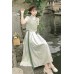 Summer Letter 夏日来信 - New Chinese Style Vest & Shirt & Mamian Skirt Set