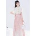 Falling Cherry Blossom 落樱集 - New Chinese Style Shirt & Yunjian & Mamian Skirt Set