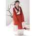 Vermilion 朱红 - Han Dynasty Straight Hem Robe Hanfu