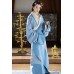 Aqua Blue 水蓝 - Han Dynasty Curved Hem Robe Hanfu