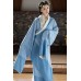 Aqua Blue 水蓝 - Han Dynasty Curved Hem Robe Hanfu
