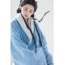 Aqua Blue 水蓝 - Han Dynasty Curved Hem Robe Hanfu