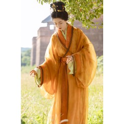 Autumn Wave 秋瑟 - Han Dynasty Straight Hem Robe Hanfu