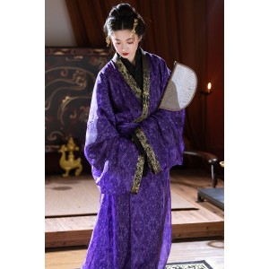 Purple Gold 紫金 - Han Dynasty Straight Hem Robe Hanfu
